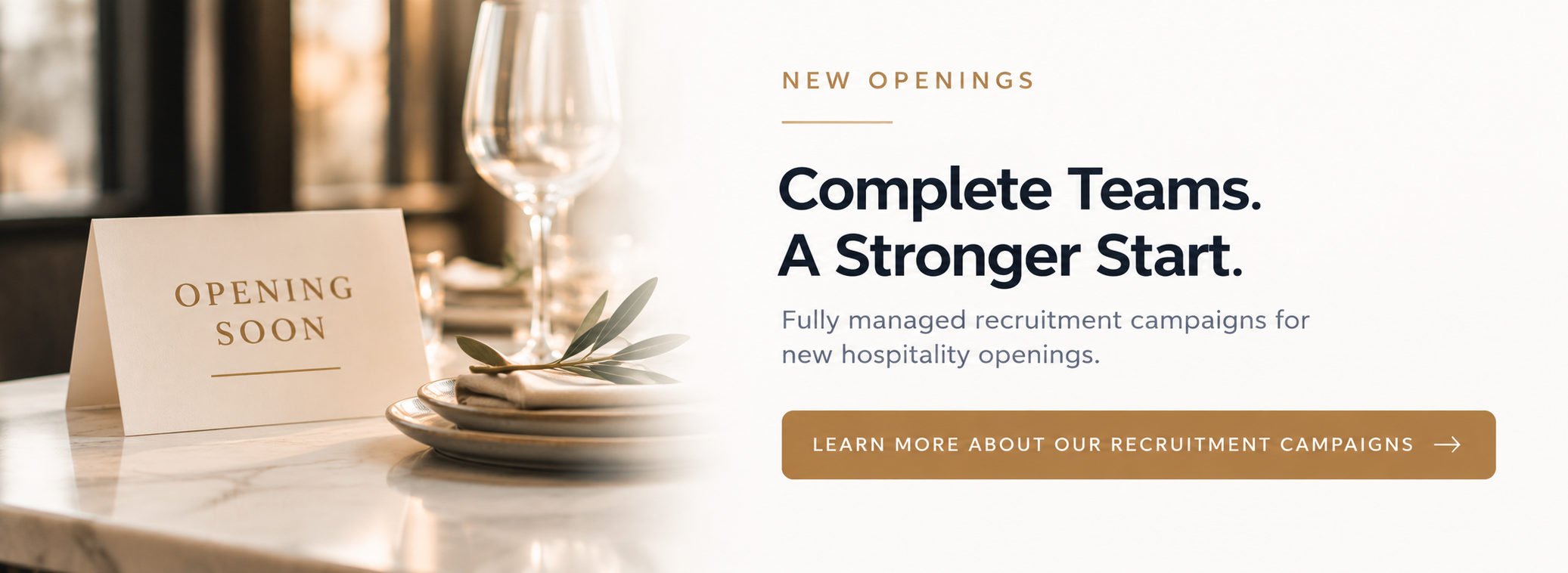 H&C Solutions fully managed recruitment campaigns for new hospitality openings in London